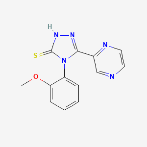 4-(2-methoxyphenyl)-5-(2-pyrazinyl)-4H-1,2,4-triazole-3-thiol