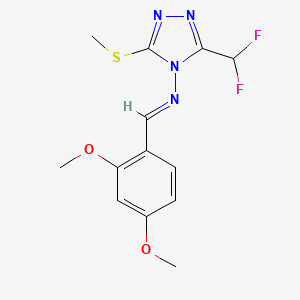 molecular formula C13H14F2N4O2S B5698790 3-(difluoromethyl)-N-(2,4-dimethoxybenzylidene)-5-(methylthio)-4H-1,2,4-triazol-4-amine 