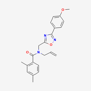 molecular formula C22H23N3O3 B5698801 N-allyl-N-{[3-(4-methoxyphenyl)-1,2,4-oxadiazol-5-yl]methyl}-2,4-dimethylbenzamide 