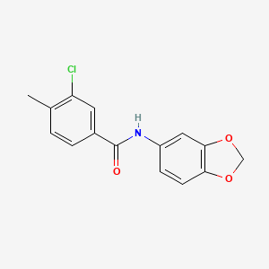 molecular formula C15H12ClNO3 B5698810 N-1,3-benzodioxol-5-yl-3-chloro-4-methylbenzamide 