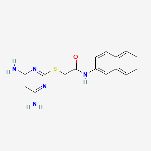 molecular formula C16H15N5OS B5698815 2-[(4,6-diamino-2-pyrimidinyl)thio]-N-2-naphthylacetamide 