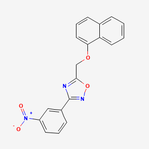 molecular formula C19H13N3O4 B5698828 5-[(1-naphthyloxy)methyl]-3-(3-nitrophenyl)-1,2,4-oxadiazole 