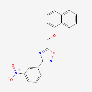 5-(Naphthalen-1-yloxymethyl)-3-(3-nitrophenyl)-1,2,4-oxadiazole