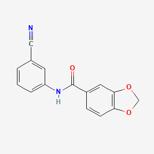 molecular formula C15H10N2O3 B5698834 N-(3-cyanophenyl)-1,3-benzodioxole-5-carboxamide 