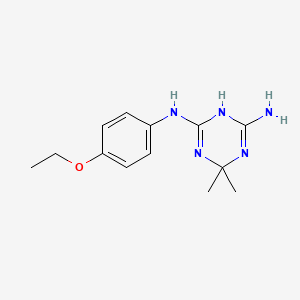 molecular formula C13H19N5O B5698841 N~2~-(4-ethoxyphenyl)-6,6-dimethyl-1,6-dihydro-1,3,5-triazine-2,4-diamine 