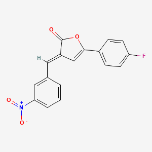 molecular formula C17H10FNO4 B5698848 5-(4-fluorophenyl)-3-(3-nitrobenzylidene)-2(3H)-furanone 