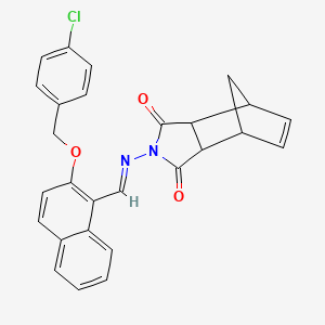 molecular formula C27H21ClN2O3 B5698867 4-[({2-[(4-chlorobenzyl)oxy]-1-naphthyl}methylene)amino]-4-azatricyclo[5.2.1.0~2,6~]dec-8-ene-3,5-dione 