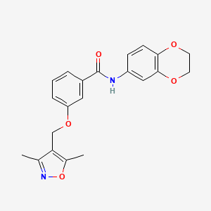 N-(2,3-dihydro-1,4-benzodioxin-6-yl)-3-[(3,5-dimethyl-4-isoxazolyl)methoxy]benzamide