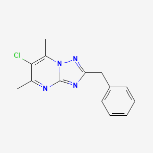 molecular formula C14H13ClN4 B5698876 2-benzyl-6-chloro-5,7-dimethyl[1,2,4]triazolo[1,5-a]pyrimidine 