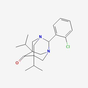 2-(2-chlorophenyl)-5,7-diisopropyl-1,3-diazatricyclo[3.3.1.1~3,7~]decan-6-one