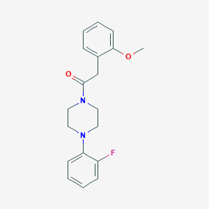 molecular formula C19H21FN2O2 B5698884 1-(2-fluorophenyl)-4-[(2-methoxyphenyl)acetyl]piperazine 