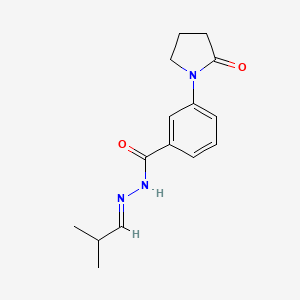 molecular formula C15H19N3O2 B5698888 N'-(2-methylpropylidene)-3-(2-oxo-1-pyrrolidinyl)benzohydrazide 
