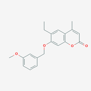molecular formula C20H20O4 B5698899 6-ethyl-7-[(3-methoxybenzyl)oxy]-4-methyl-2H-chromen-2-one 