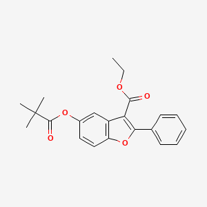 ethyl 5-[(2,2-dimethylpropanoyl)oxy]-2-phenyl-1-benzofuran-3-carboxylate