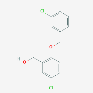 molecular formula C14H12Cl2O2 B5698911 {5-chloro-2-[(3-chlorobenzyl)oxy]phenyl}methanol 