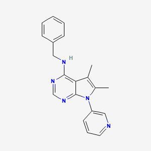 molecular formula C20H19N5 B5698915 N-benzyl-5,6-dimethyl-7-(3-pyridinyl)-7H-pyrrolo[2,3-d]pyrimidin-4-amine 