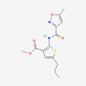 molecular formula C14H16N2O4S B5698932 methyl 2-{[(5-methyl-3-isoxazolyl)carbonyl]amino}-5-propyl-3-thiophenecarboxylate 