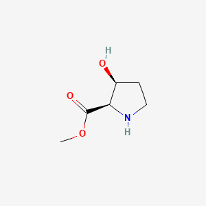 molecular formula C6H11NO3 B569894 (2R,3S)-Methyl 3-hydroxypyrrolidine-2-carboxylate CAS No. 405165-00-6