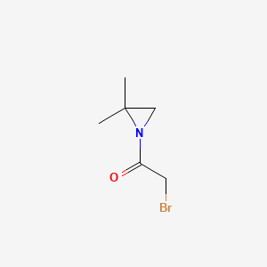 molecular formula C6H10BrNO B569896 2-Bromo-1-(2,2-dimethylaziridin-1-yl)ethan-1-one CAS No. 119153-05-8