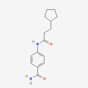 4-[(3-cyclopentylpropanoyl)amino]benzamide