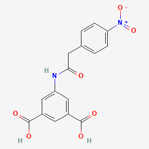 molecular formula C16H12N2O7 B5698974 5-{[(4-nitrophenyl)acetyl]amino}isophthalic acid 