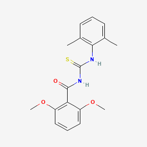 molecular formula C18H20N2O3S B5698982 N-{[(2,6-dimethylphenyl)amino]carbonothioyl}-2,6-dimethoxybenzamide 