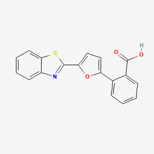 molecular formula C18H11NO3S B5698984 2-[5-(1,3-benzothiazol-2-yl)-2-furyl]benzoic acid 