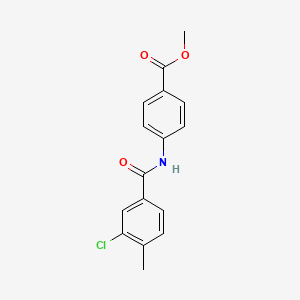 molecular formula C16H14ClNO3 B5698989 methyl 4-[(3-chloro-4-methylbenzoyl)amino]benzoate 