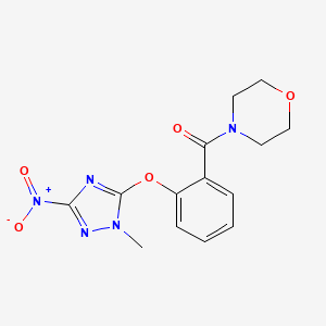 4-{2-[(1-methyl-3-nitro-1H-1,2,4-triazol-5-yl)oxy]benzoyl}morpholine