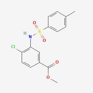 molecular formula C15H14ClNO4S B5699015 methyl 4-chloro-3-{[(4-methylphenyl)sulfonyl]amino}benzoate 