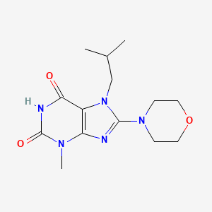 molecular formula C14H21N5O3 B5699034 7-isobutyl-3-methyl-8-(4-morpholinyl)-3,7-dihydro-1H-purine-2,6-dione 