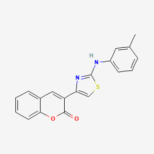 3-{2-[(3-methylphenyl)amino]-1,3-thiazol-4-yl}-2H-chromen-2-one