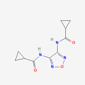 molecular formula C10H12N4O3 B5699043 N,N'-1,2,5-oxadiazole-3,4-diyldicyclopropanecarboxamide 