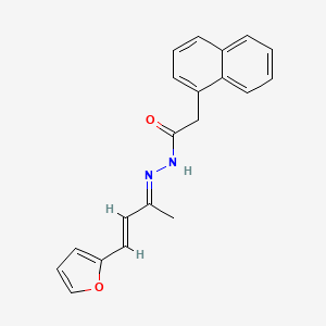 molecular formula C20H18N2O2 B5699083 N'-[3-(2-furyl)-1-methyl-2-propen-1-ylidene]-2-(1-naphthyl)acetohydrazide 