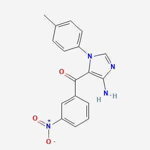 molecular formula C17H14N4O3 B5699089 [4-amino-1-(4-methylphenyl)-1H-imidazol-5-yl](3-nitrophenyl)methanone 