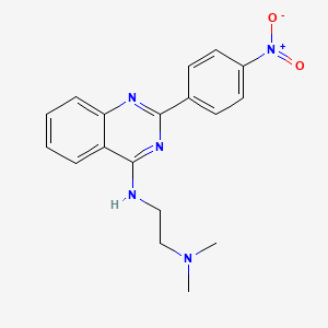 molecular formula C18H19N5O2 B5699094 N,N-dimethyl-N'-[2-(4-nitrophenyl)-4-quinazolinyl]-1,2-ethanediamine 