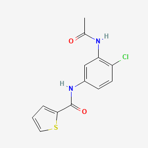 molecular formula C13H11ClN2O2S B5699100 N-[3-(acetylamino)-4-chlorophenyl]-2-thiophenecarboxamide 
