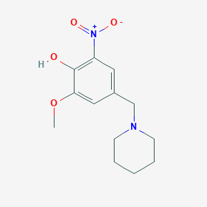 2-methoxy-6-nitro-4-(1-piperidinylmethyl)phenol