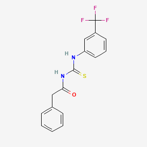molecular formula C16H13F3N2OS B5699119 2-phenyl-N-({[3-(trifluoromethyl)phenyl]amino}carbonothioyl)acetamide 