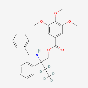 molecular formula C27H31NO5 B569915 N-Benzy N,N-Didesmethyl Trimebutine-d5 CAS No. 1246820-31-4