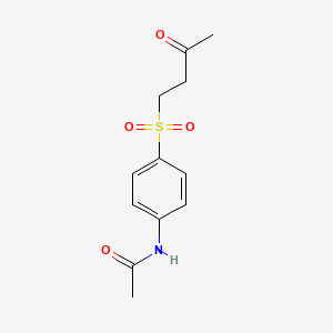 molecular formula C12H15NO4S B5699154 N-{4-[(3-oxobutyl)sulfonyl]phenyl}acetamide 