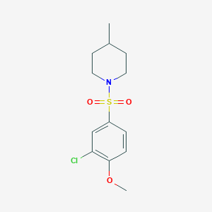 molecular formula C13H18ClNO3S B5699168 1-[(3-chloro-4-methoxyphenyl)sulfonyl]-4-methylpiperidine 