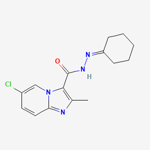 6-chloro-N'-cyclohexylidene-2-methylimidazo[1,2-a]pyridine-3-carbohydrazide