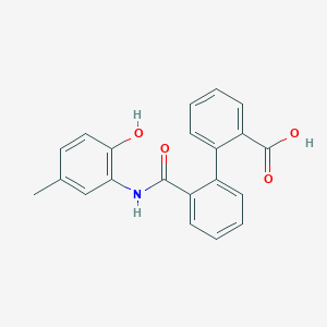 molecular formula C21H17NO4 B5699203 2'-{[(2-hydroxy-5-methylphenyl)amino]carbonyl}-2-biphenylcarboxylic acid 