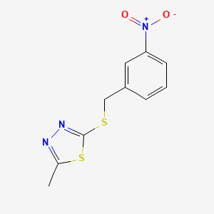 molecular formula C10H9N3O2S2 B5699211 2-methyl-5-[(3-nitrobenzyl)thio]-1,3,4-thiadiazole 