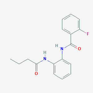 molecular formula C17H17FN2O2 B5699218 N-[2-(butyrylamino)phenyl]-2-fluorobenzamide 