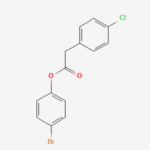 molecular formula C14H10BrClO2 B5699225 4-bromophenyl (4-chlorophenyl)acetate 