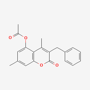 3-benzyl-4,7-dimethyl-2-oxo-2H-chromen-5-yl acetate