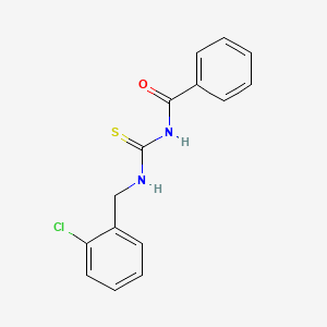 molecular formula C15H13ClN2OS B5699262 N-{[(2-chlorobenzyl)amino]carbonothioyl}benzamide 