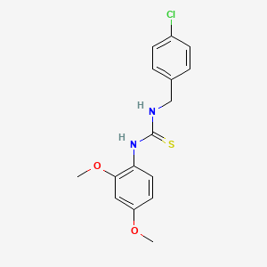 molecular formula C16H17ClN2O2S B5699276 N-(4-chlorobenzyl)-N'-(2,4-dimethoxyphenyl)thiourea 